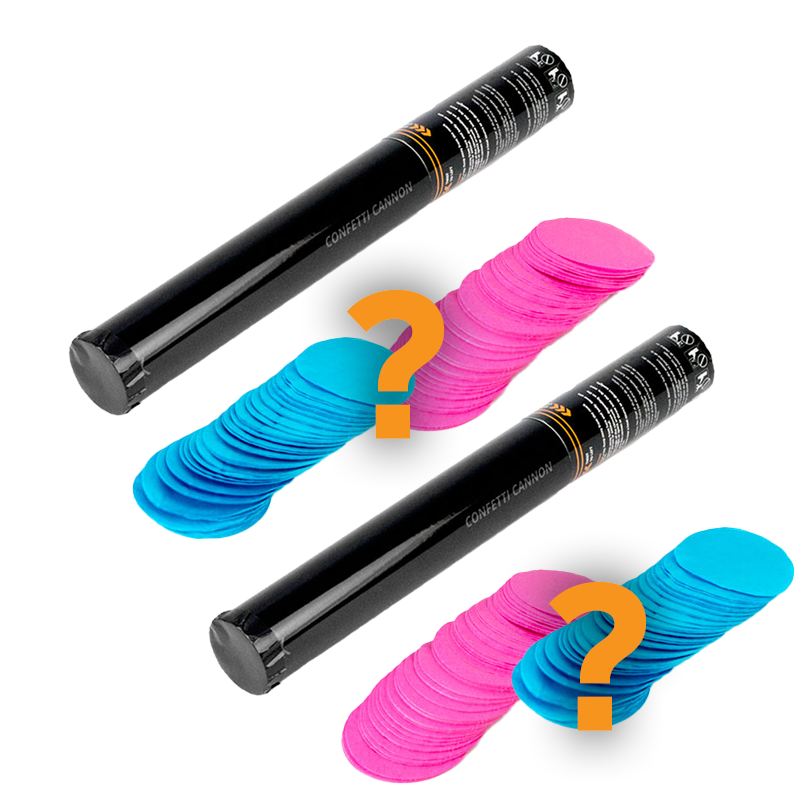 Gender Reveal Confetti Cannon 2pk