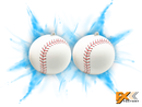 Gender Reveal Exploding Base Balls 2pk