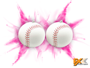 Gender Reveal Exploding Base Balls 2pk