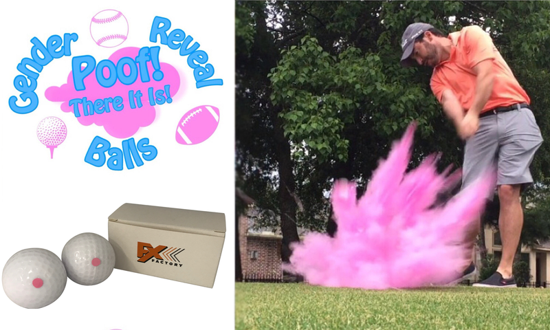 Exploder Golf Balls Gender Reveal Sport Balls - Exploding Sports Balls | FX Factory